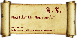 Majláth Napsugár névjegykártya